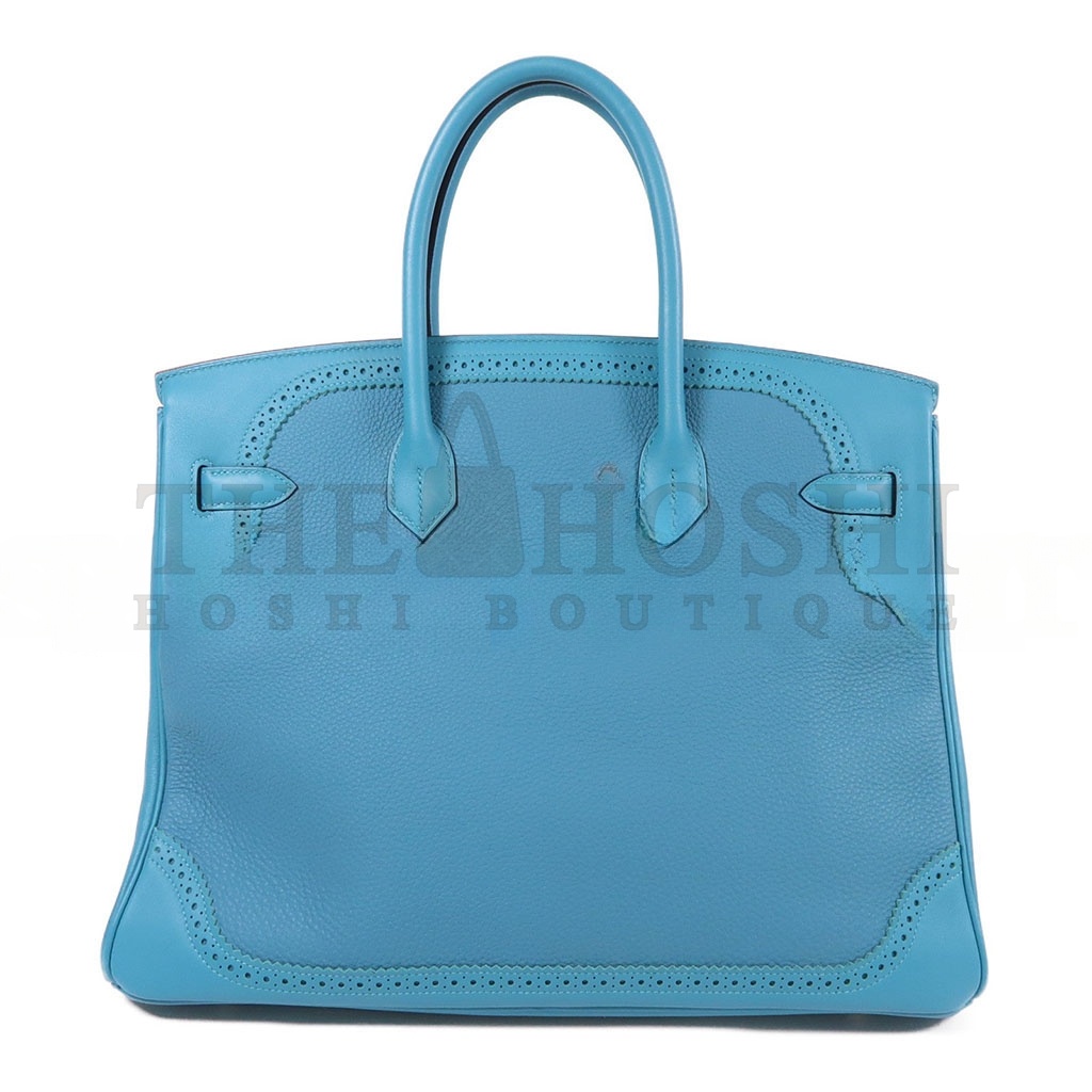 H**me5 BIRKIN 35 SWIFT AND TOGO LACE SERIES DENIM BLUE SILVER BUCKLE H082650CK05 (35*28*18cm) Master Quality